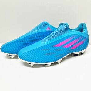 Adidas Adult X Speedflow.3 Blue Laceless Soccer Football Cleats Shoes Size 11.5